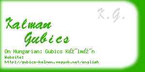 kalman gubics business card